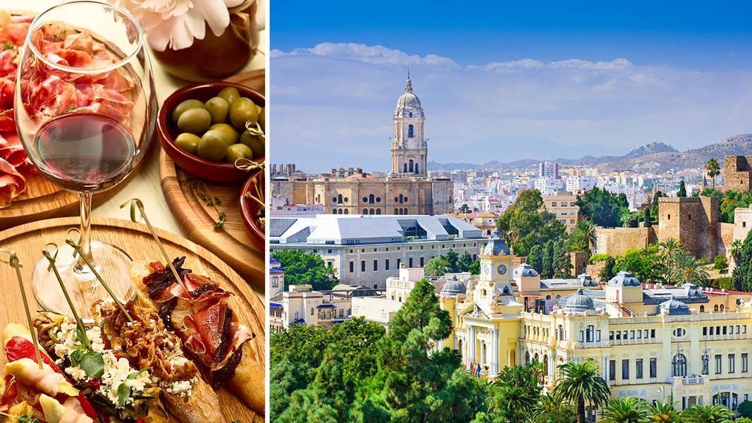Málaga i Spanien, Tapas, langtidsferie i Spanien og Portugal